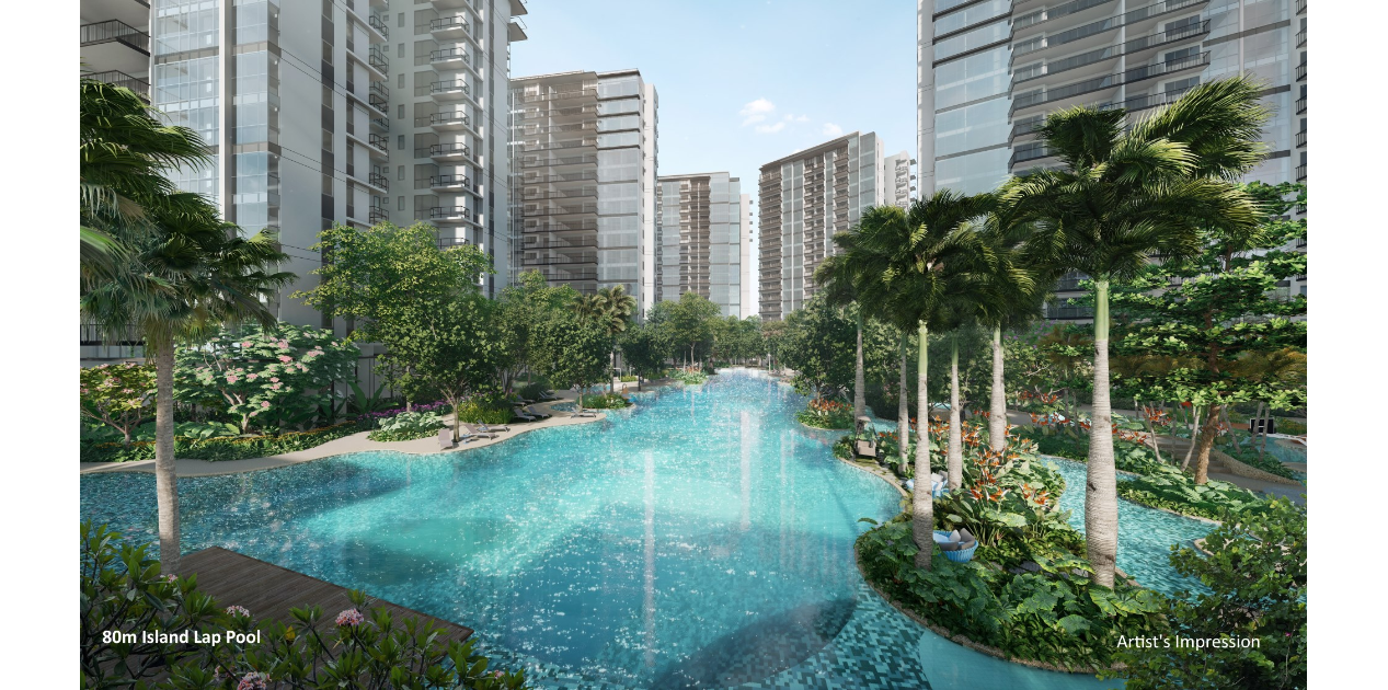 The Florence Residences 悦湖苑 80m island Lap Pool