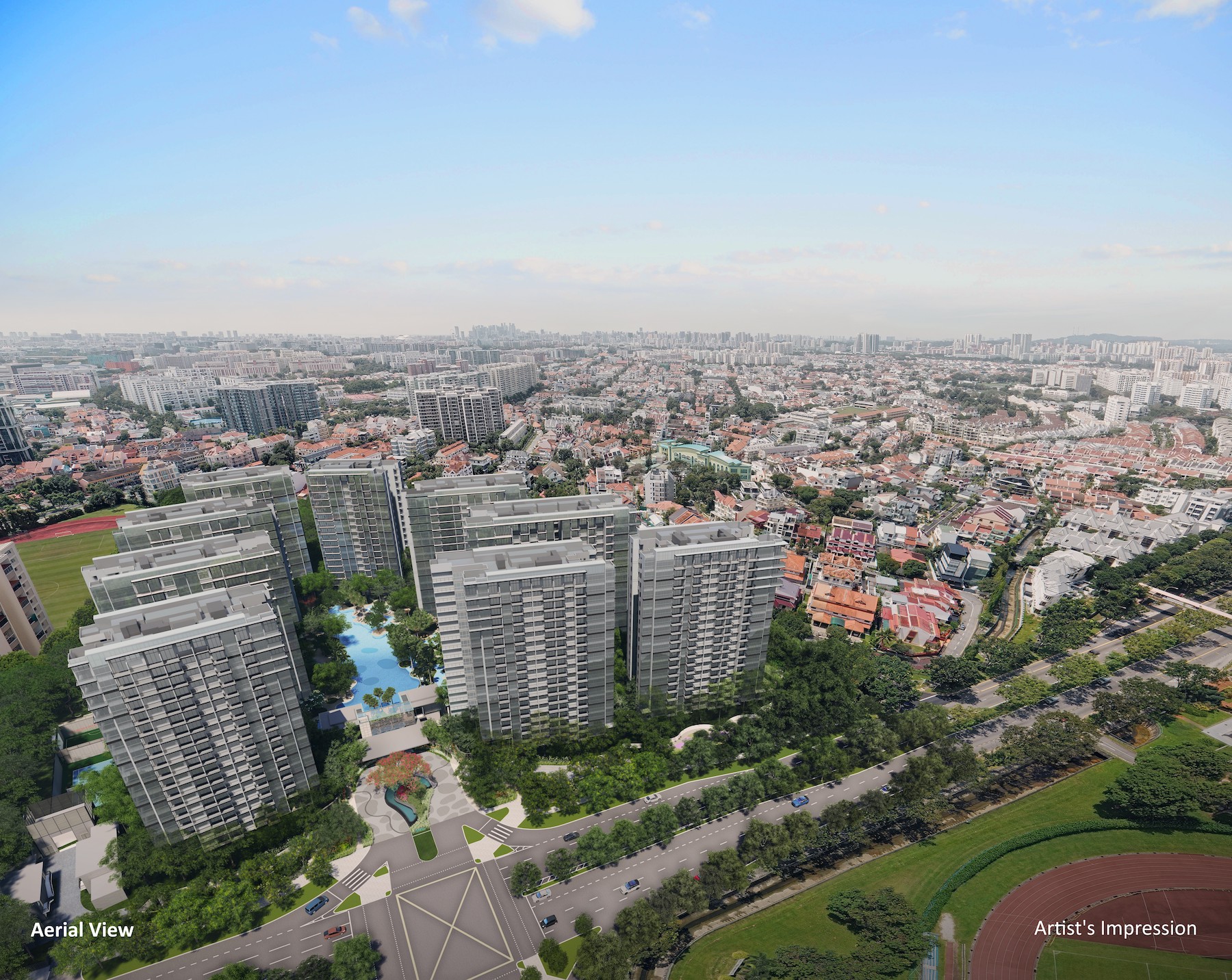 The Florence Residences 悦湖苑 Ariel_View_-_AI