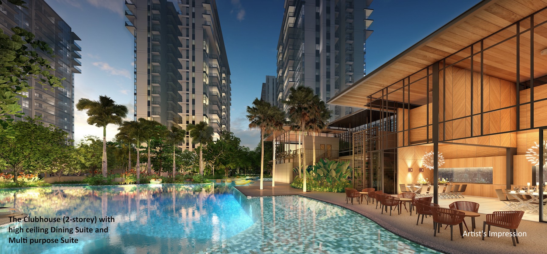 The Florence Residences 悦湖苑 Clubhouse_Pool_AI