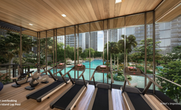 The Florence Residences 悦湖苑 gym pool view