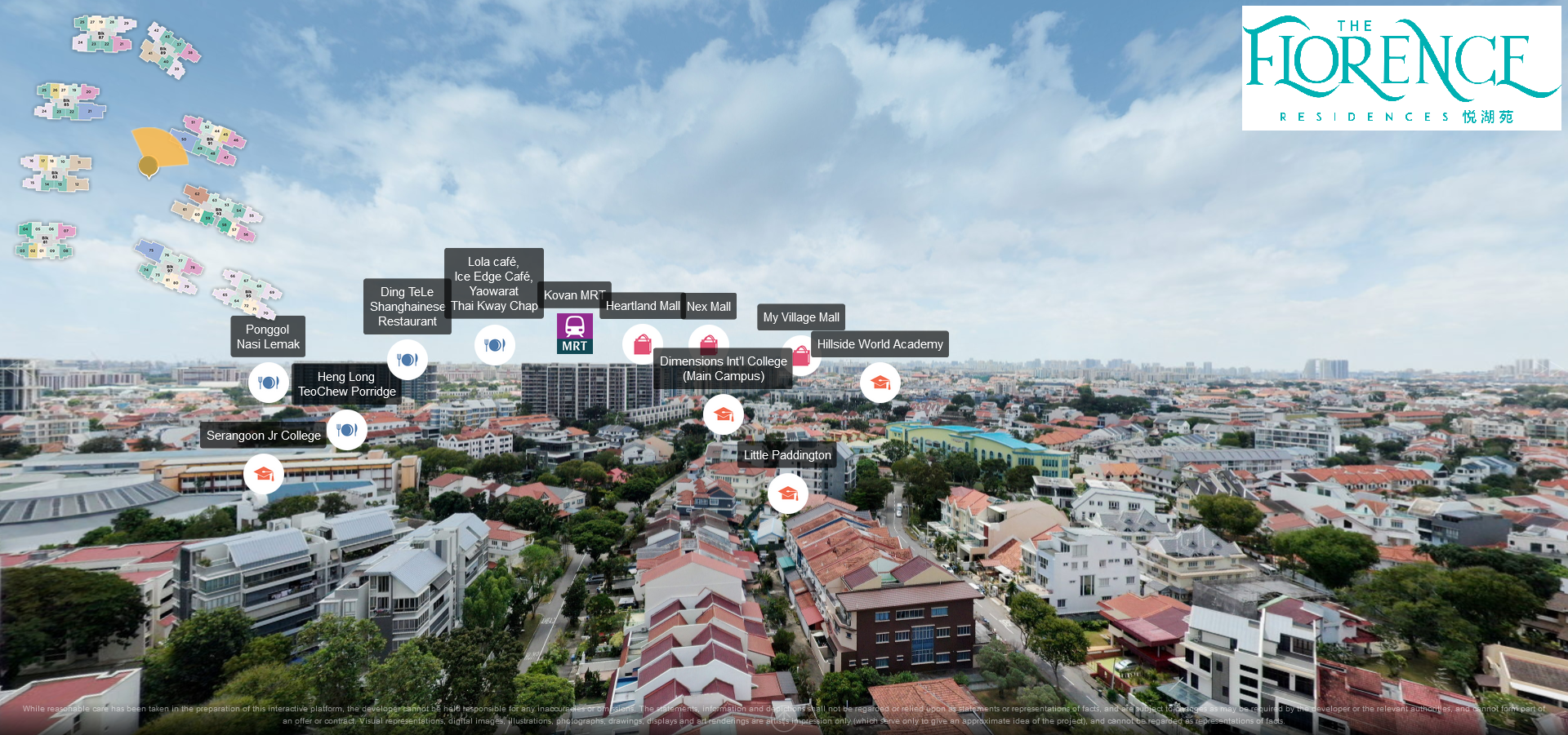 The Florence Residences location drone view